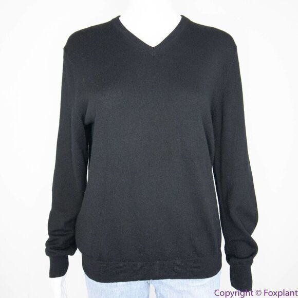 Calvin Klein extra fine merino‎ wool black sweater, S/P - Picture 1 of 14